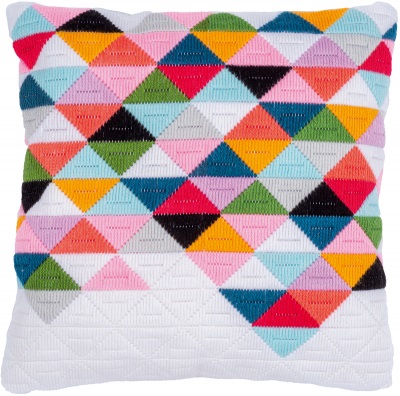 Triangles Cushion - Long Stitch