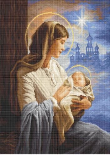 click here to view larger image of Saint Mary and the Child (counted cross stitch kit)