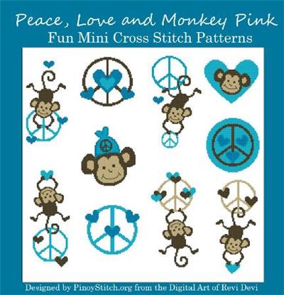click here to view larger image of Peace Love and Monkey Blue (chart)