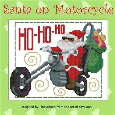 Santa on Motorcycle Bike