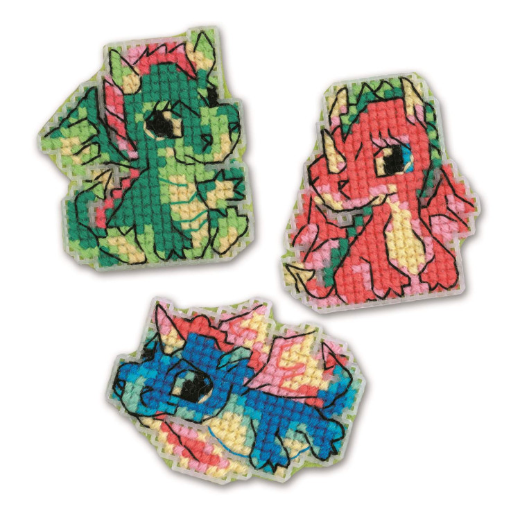click here to view larger image of Little Dragons (counted cross stitch kit)