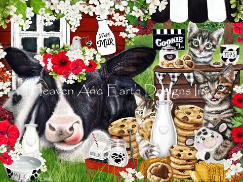 Cookies n Milk Cow & Kitties - Sheena Pike