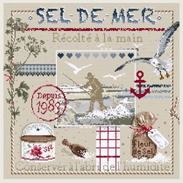 click here to view larger image of Sel de Mer (KIT) - Linen (counted cross stitch kit)