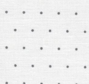 White with Grey Mini Dots - Fat Quarter - Edinburgh Linen 36ct