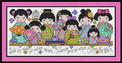 click here to view larger image of Kokeshi Friends (chart)