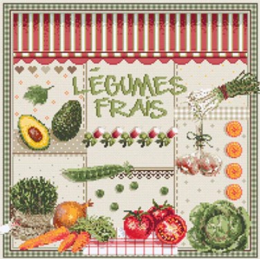 click here to view larger image of Legumes Frais (KIT) -  Aida (counted cross stitch kit)