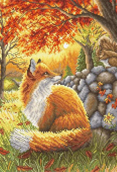 click here to view larger image of Friend for Little Fox, A (counted cross stitch kit)