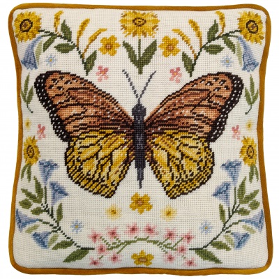 click here to view larger image of Botanical Butterfly Tapestry (needlepoint kit)