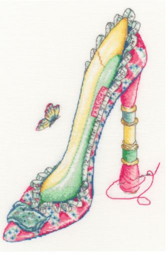 click here to view larger image of Shoe Art - A Stitch In Time (counted cross stitch kit)