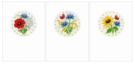 Flowers Greeting Cards (set of 3)