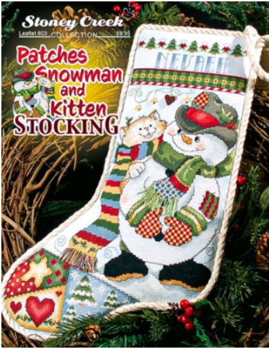 Patches Snowman and Kitten Stocking  
