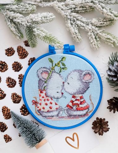 click here to view larger image of Love Mice (counted cross stitch kit)
