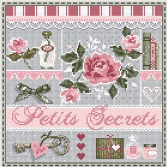 click here to view larger image of Mini - Petits Secrets KIT - Linen (counted cross stitch kit)