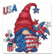 click here to view larger image of Patriotic Gnome Magnet (accessory)