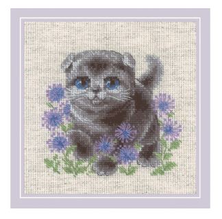 click here to view larger image of Lop-eared Kitten (counted cross stitch kit)