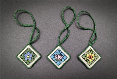 Stained Glass Flower Fobs