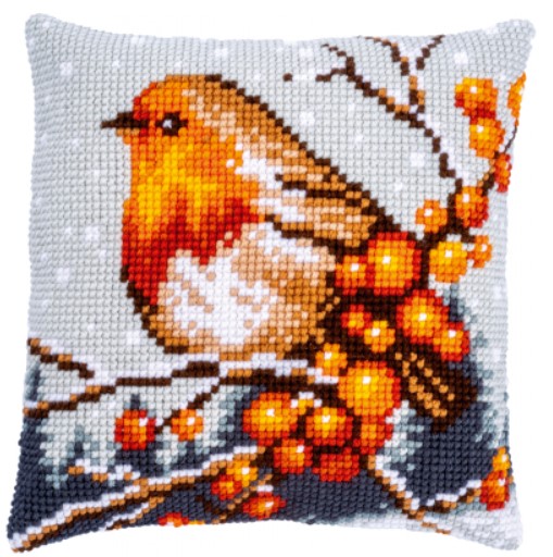 click here to view larger image of Robin Cushion (needlepoint kit)