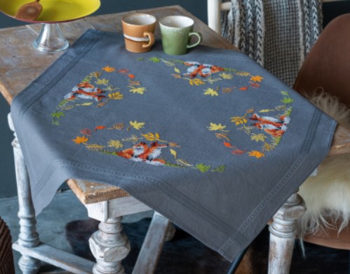 Foxes in Autumn Tablecloth
