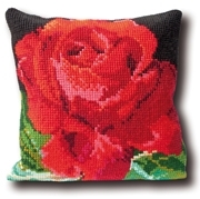 click here to view larger image of Rose Pillow (counted canvas kit)