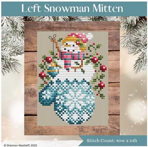 Left Snowman Mitten