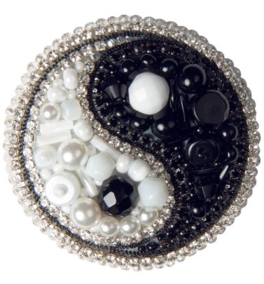 click here to view larger image of Brooch - Yin Yang (bead kit)