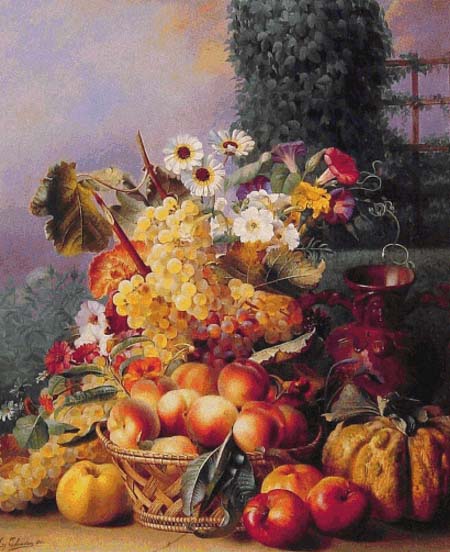Still Life of Flowers and Fruits II