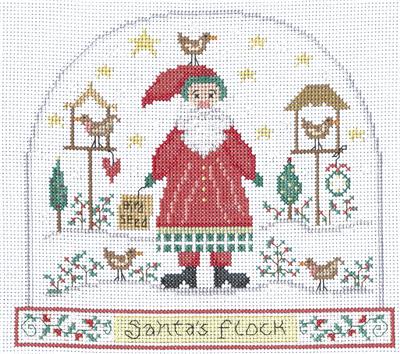 Santa's Flock Snow Globe - Gail Bussi