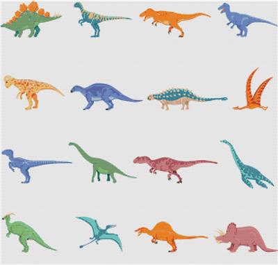 Coloured Dinosaurs