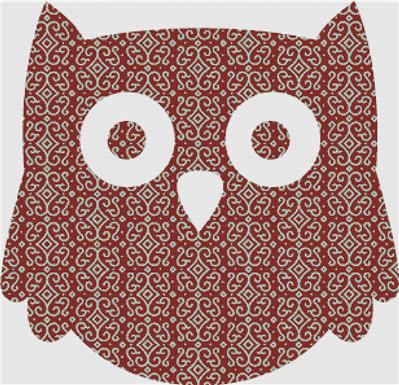 Maroon Mosaic Owl