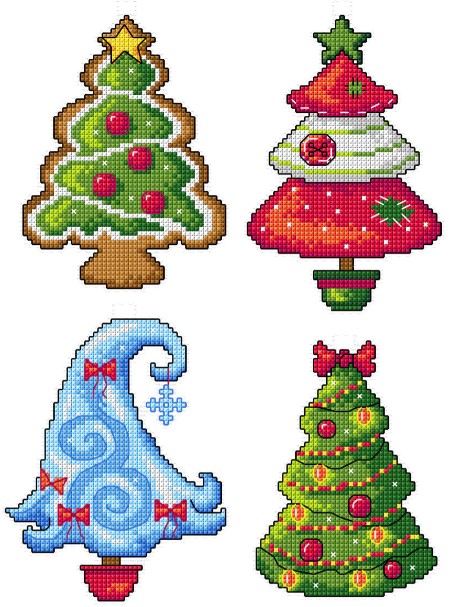 click here to view larger image of Christmas Trees (counted cross stitch kit)