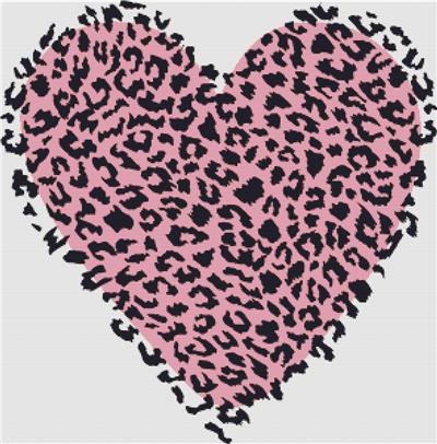 Pink Leopard Heart