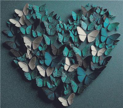 Paper Butterfly Heart