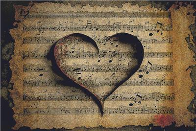 Heart and Music Parchment Paper