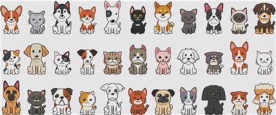 Cartoon Cats and Dogs