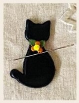Halloween Black Cat Needle Minder