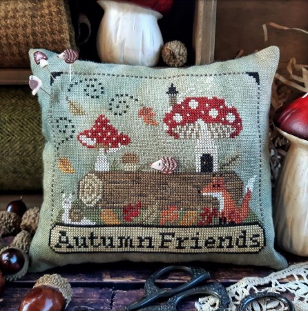 Autumn Friends w/Hedgehog Button