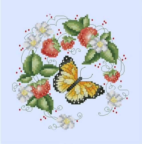 click here to view larger image of Strawberries And Butterfly (chart)