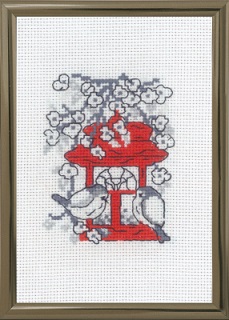 click here to view larger image of Red Bird Feeder (counted cross stitch kit)