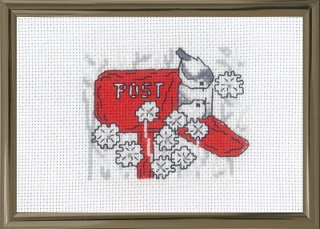 click here to view larger image of Red Mailbox (counted cross stitch kit)