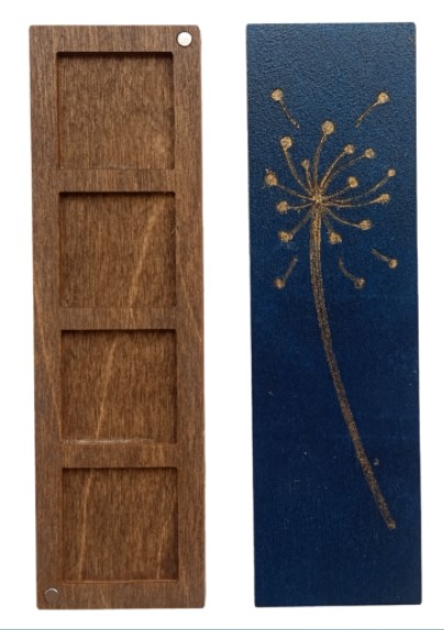 Wooden Box for Beads - Dandelion/Blue
