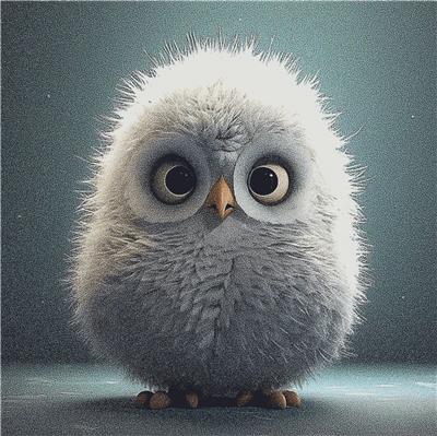 Cute Owl with Big Eyes II