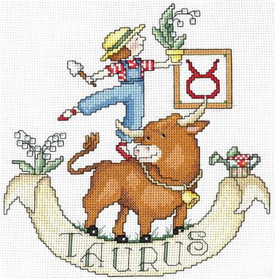 click here to view larger image of Taurus - Mary Engelbreit (counted cross stitch kit)