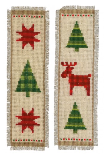 Checkered Christmas Tree Bookmarks