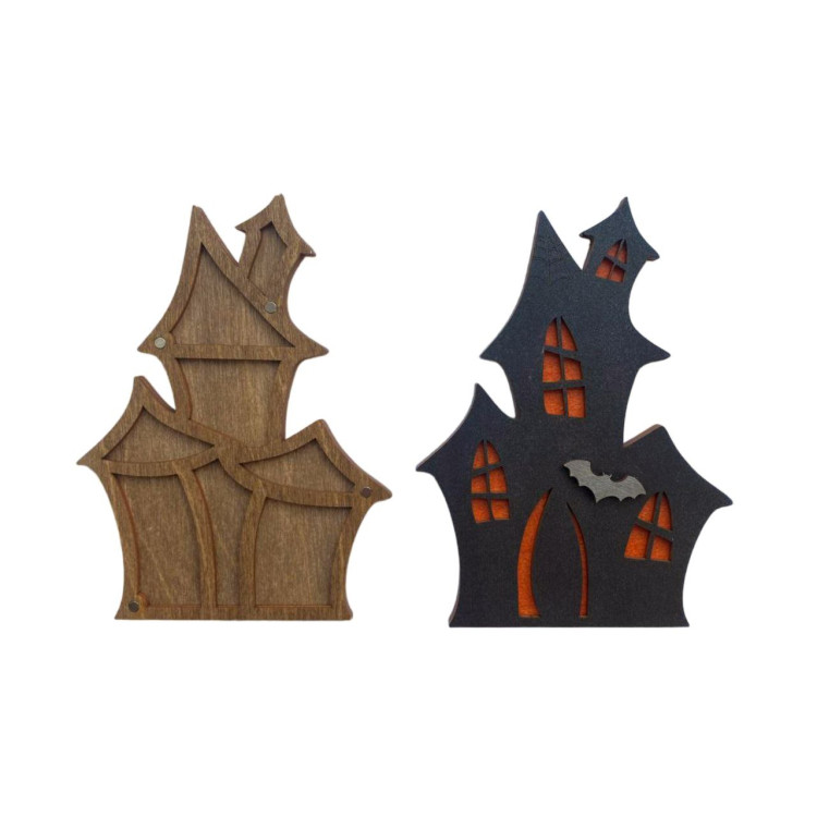 Wooden Box for Beads - Haunted House