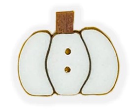 Button - Tiny White Pumpkin