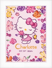 Hello Kitty Delicate Flowers - Birth Announcement
