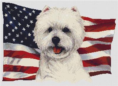 Patriotic West Highland Terrier
