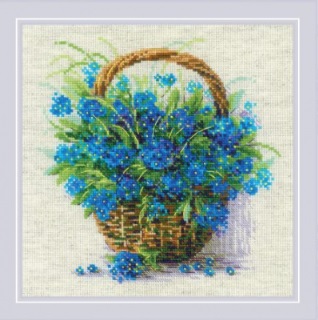Forget Me Nots in a Basket