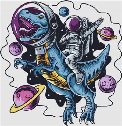 Astronaut Riding a T-Rex