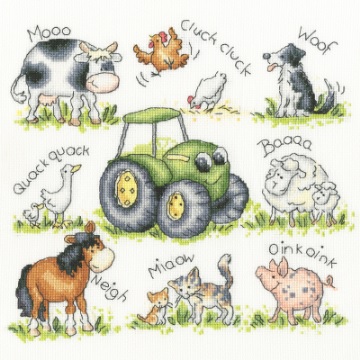 click here to view larger image of Farmyard Friends (counted cross stitch kit)